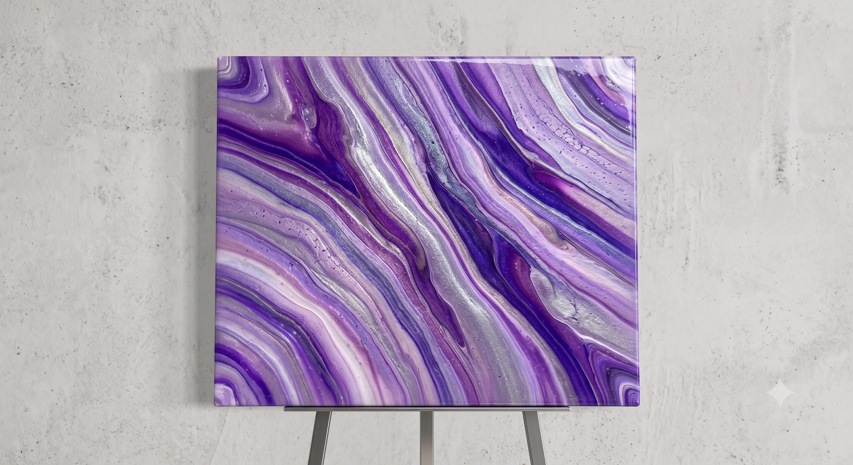 24" × 30" Large Fluid Art Canvas in Johns Creek