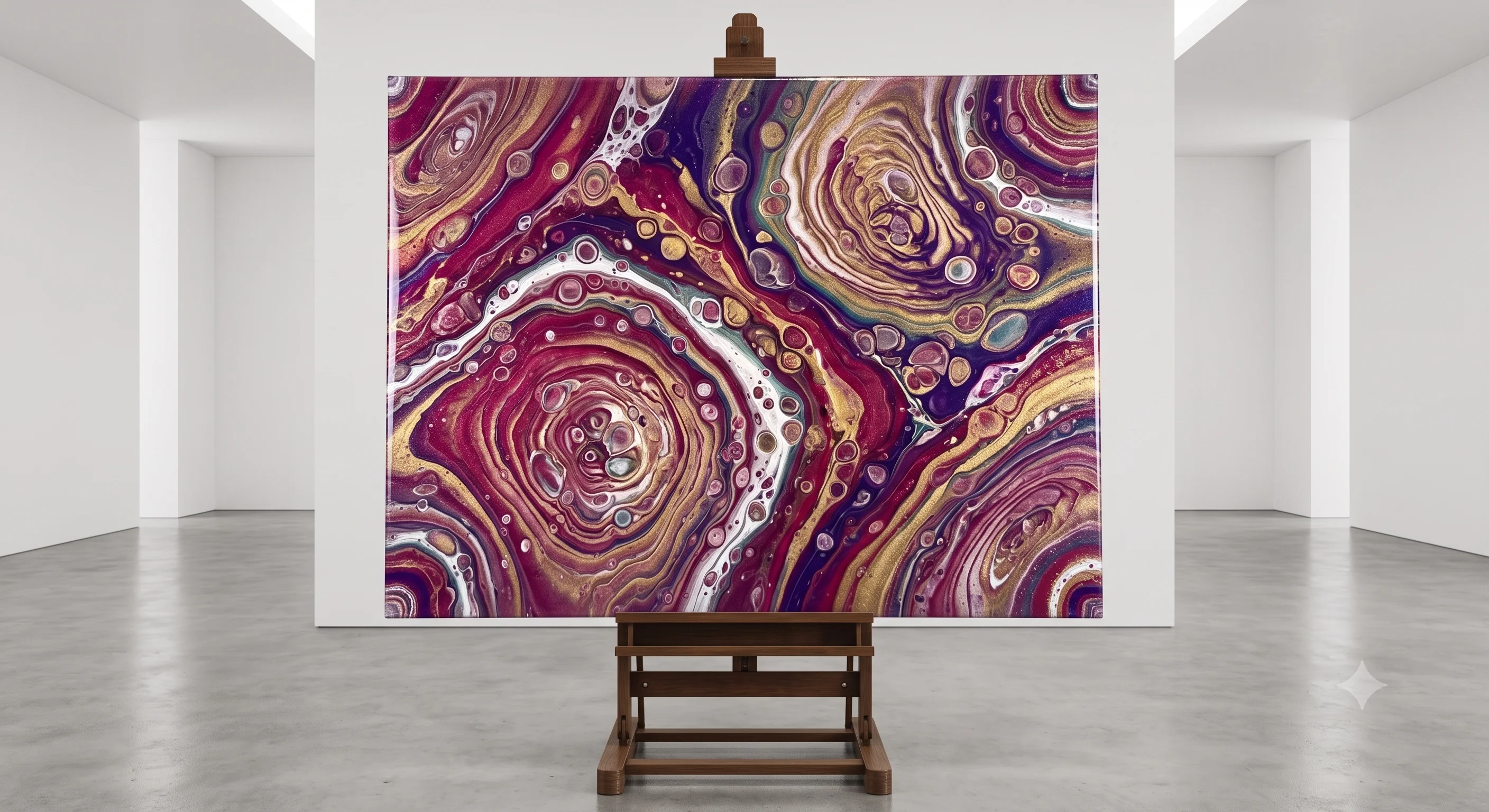 36" × 48" XXL Large Fluid Art Canvas in Johns Creek