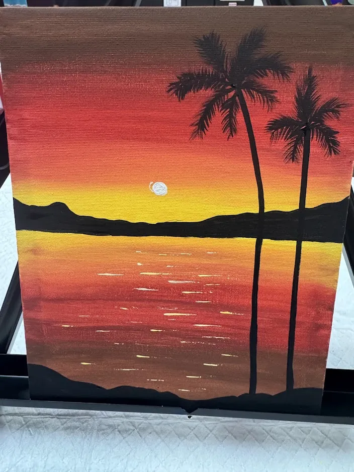 Corporate Canvas Brush Painting Workshop in Johns Creek