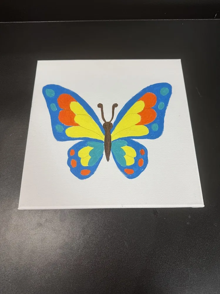 Canvas brush painting baby shower