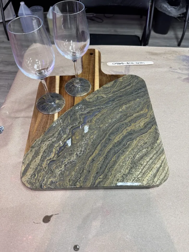 Large Charcuterie Board and Two Wine Glasses Painting Class