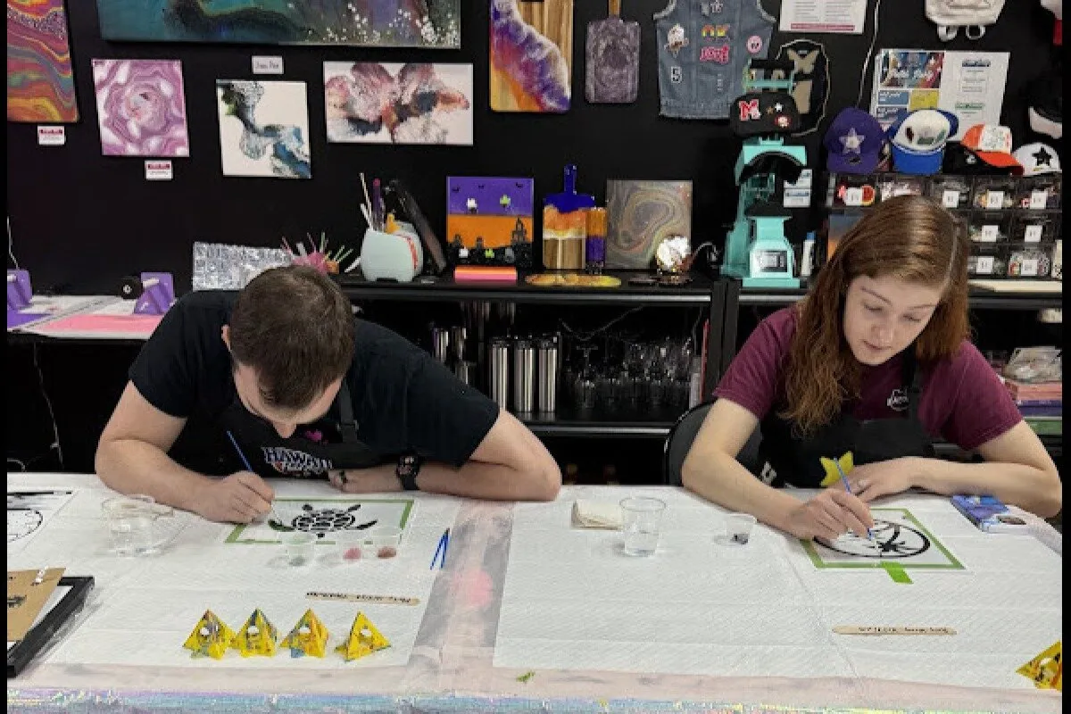 Glass Frame Painting Date Night Masterpiece in Johns Creek