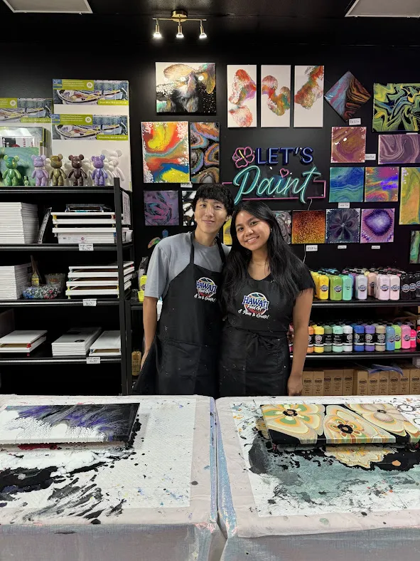 Two Adult Canvases + Wine Glasses Date Night Art Experience in Johns Creek