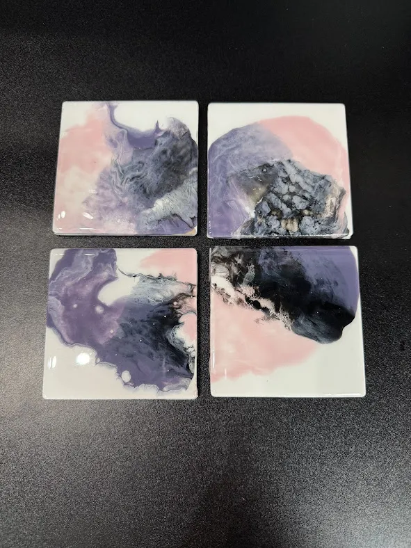 Fluid Art Coaster Making