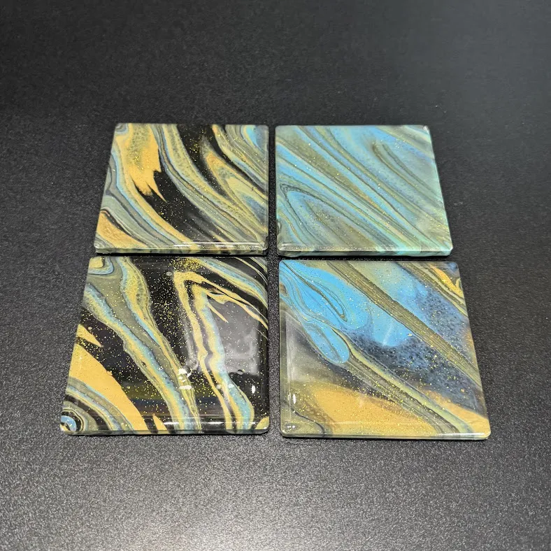 Custom Fluid Art Coasters