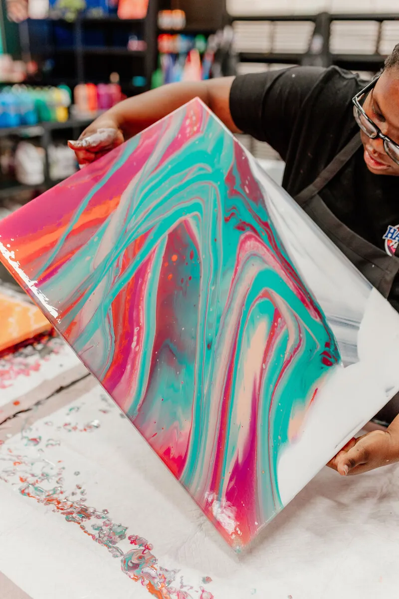 Adult Large Canvas Fluid Art Class Johns Creek