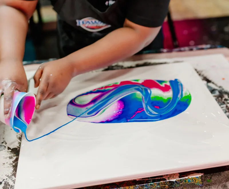 Fluid Art Canvas Corporate Team Building in Johns Creek
