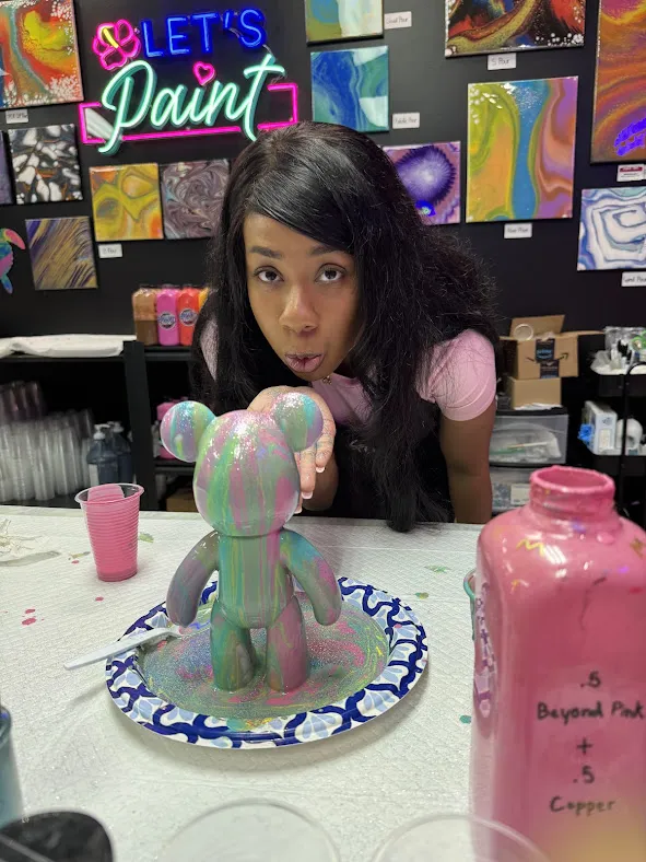 Fluid Art Bear Corporate Team Activity in Johns Creek