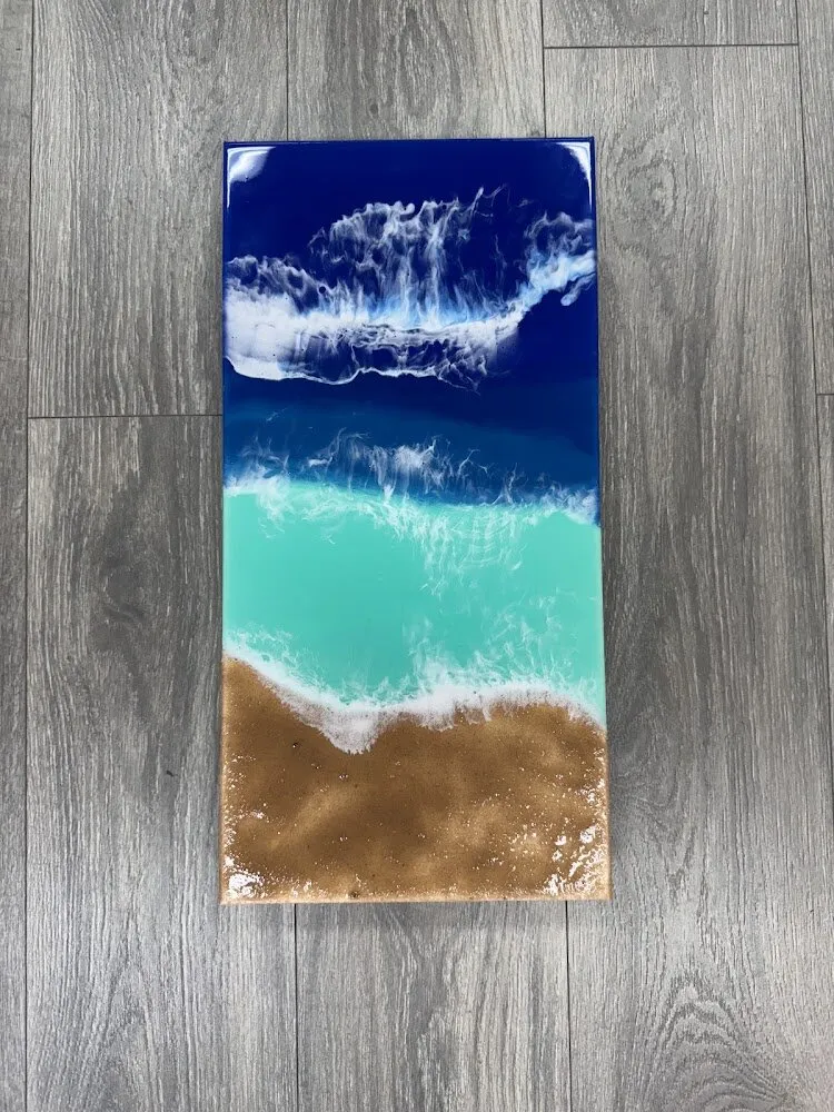 Panoramic 10x20 Resin Beach Scene Canvas Johns Creek