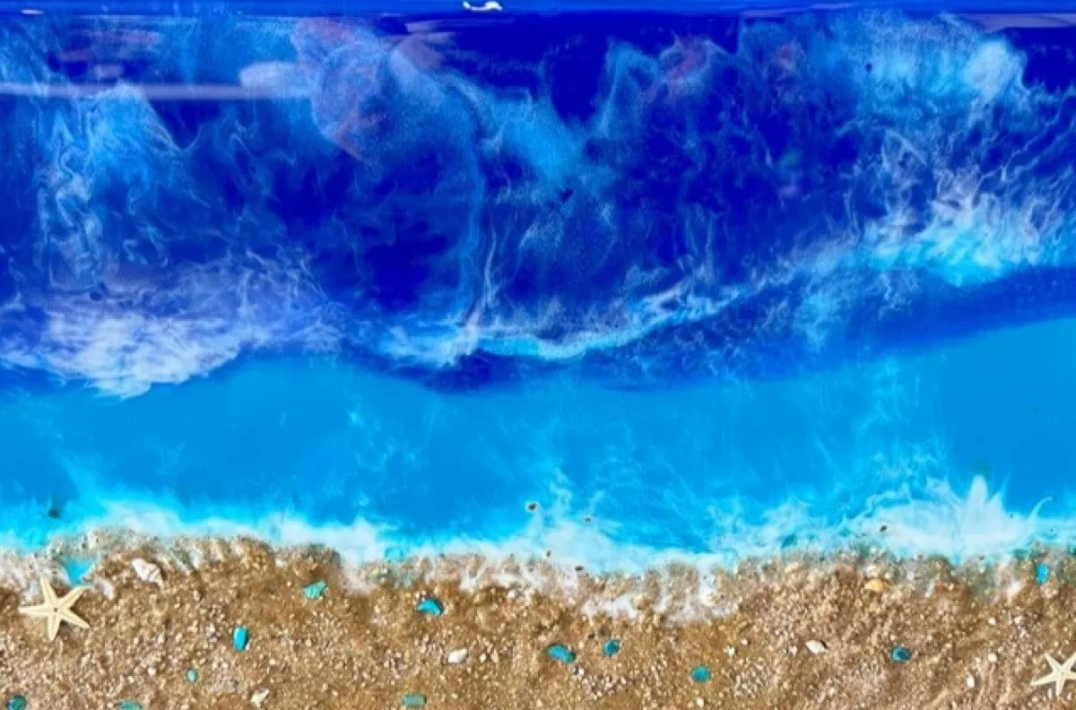 Fluid art class near Duluth GA at Hawaii Fluid Art Johns Creek